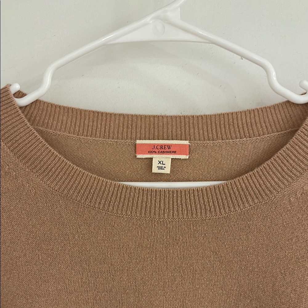 J. Crew Dusty Pink Crewneck Sweater Knit Ribbed Collar